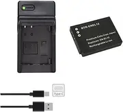 EN-EL12 ENEL12 EN EL12 Battery + USB-C Led Charger for Nikon Coolpix A1000 B600 W300 A900 AW100 AW110 AW120 AW130 S9300 S9500 Camera