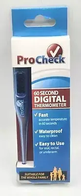 ProCheck 60 Second Digital Thermometer For Fast and Accurate Temperature NEW