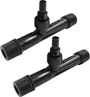 Unlorspy 2Pcs Black Venturi Injector Tube 1 Inch Agriculture Garden Fertilizer Injector Plastic Irrigation Venturi Injector for Irrigation Systems(1 Inch)