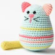Amigurumi Egg Shape Cat Crochet Stuff Soft Toys - Blue