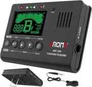 Digital Metronome Tuner Tone Generator 3 in 1 Musical Tool w/Contact Clip-On Mic