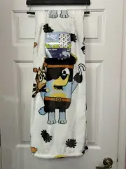 Bluey HALLOWEEN Plush Throw Blanket Mummy Pumpkin Pirate 50" x 70" NEW