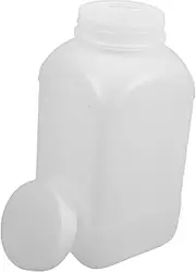 Anneome 2pcs Wide Mouth Reagent Bottle Chemical Container Laboratory Chemical Reagent Sample Bottles Liquid Sample Seal Container Cylindrical Sealed Bottle Apothecary Bottles Plastic White