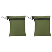 2 Pack Golf Tee Pouch 6.7"x5.5" Golf Tee Bag Accessories Army Green