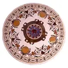 42" white Marble Table Top inlay Pietra Dura round dining sofa coffee table