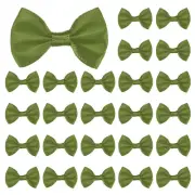 120-Pack Mini Craft Ribbon Bow 1.5x1 Inch for Craft DIY[Army Green]