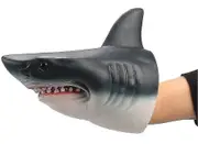 Shark Hand Puppet For Kids Swimming Pool Toys , White Shark Role Play Toy
