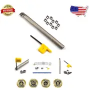 Professional 1/2" Internal Boring Bar with 10 TiN Carbide Inserts for Precision
