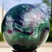471G Rare high-quality natural snowflake feather crystal ball therapeutic ball