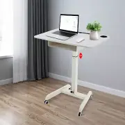 Laptop Desk Height Adjustable Rolling Mobile Table Stand Over Bed Sofa w/Storage