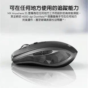 Logitech 羅技 MX Anywhere 2S 無線/藍牙雙模式 無線滑鼠 藍芽滑鼠【Flow跨平台多裝置切換】