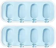 Ice Popsicle Molds,4-Hole Popsicle Maker Mould - 2X Easy-Release Food Grade Ice Cream Molds for Pudding Juice, Fruit Home Use