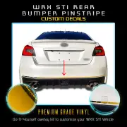 For 2015-2019 Subaru WRX STI S207 Style Rear Bumper Pinstripe Kit Chrome Mirror