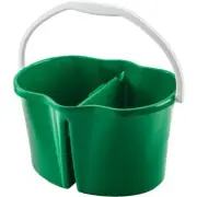 (2)-Libman Clean & Rinse 4 Gal. Green Divided Bucket Model: 2113