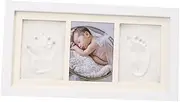 Toyvian Footprint Kit Present Handprint Footprint Frame Home Decor Wood Photo Holder