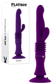 Playboy Hoppy Ending 11.5" Thrusting Rabbit Vibrator