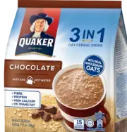 QUAKER OATS 3-in-1 Oat Cereal Drink CHOCOLATE (15 sachets x 28g)