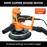 Handheld 0.18m Electric Drywall Sander with Vacuum & LED Light, 850W, 6 Discs