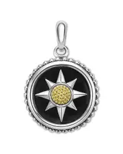Lagos Men's 18K Yellow Gold & Sterling Silver Anthem Black Agate Starburst Amulet Pendant - Exclusive