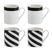 Mikasa Luxe Deco 4 Piece Fine China Mug Set 380ml - Robins Kitchen