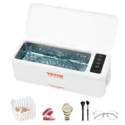 Jewelry Cleaner Ultrasonic Machine, Ultrasonic Cleaner Machine 16oz (470ml) with 4 Timer Modes, Portable ultrasonic jewelry cleaner with Cleaning Basket for Eyeglasses, Watches, Dentures,