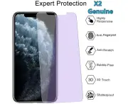 2x Screen Protector Nuglas Anti Blue UV Tempered Glass For IPhone 12 Pro Max