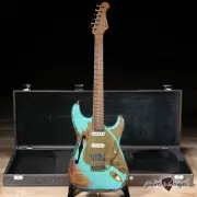 Paoletti Alfa Lounge HSS Maple Fretboard “Stratospheric” w/ Case–Heavy Surfgreen