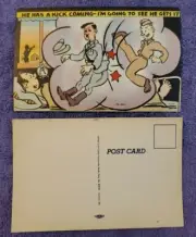 World War 2 "He has a kick coming" Postcard - AC106