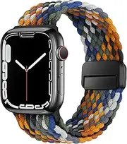 Khxriypha Braided Solo Loop for Apple Watch Band 40mm 41mm 38mm 44mm 45mm 42mm 49mm Men Women Magnetic Stretchy Nylon Sport Wristband Strap for iWatch Bands series 9/8/7/6 5/4/3/2/SE/Ultra/Ultra 2