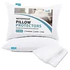 King Pillow Protector 2 Pack Noiseless & Waterproof Pillow Cases Set of 2 for