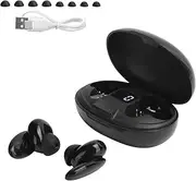 TWS X16 Bluetooth Earphone Wireless Bluetooth Headset Digital Display Sports Earphone with Bluetooth V5.0+EDR High Performance Chip for iOS Android Devices Black