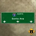 California Interstate 5 north Santa Ana highway road sign El Toro Y 1959 30x10