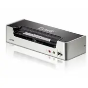 Aten Desktop KVMP Switch 2 Port Single Display HDMI w/ Dolby HD audio, 2x Custom KVM Cables Included, 2x USB Port, Selection Via Front Panel