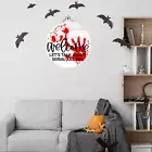 Halloween Sign Bar Spooky Welcome for Front Door Porch Decor Farmhouse Wood