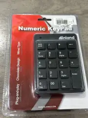 INLAND Numeric Keypad PAUK10U 2 USB ports for PC 19 Full Size Keys Plug And Play