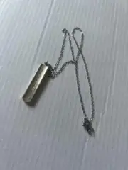 TIFFANY & Co. Tiffany 1837 Narrow Bar Plate Pendant Necklace Sterling Silver925
