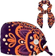 [YTYVAGT] Scrub Caps Women,Scrub Hats Suitable for Women,Art Pattern Flower Mandala