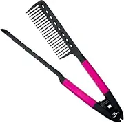 Herstyler Hair Straightening Comb - Straightener Comb for Flat Iron - Makes Styling Easy - Get Straight Hair in Minutes (Pink)