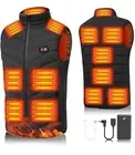 Heated Vest with 7.4V 30000mAh Battery Pack 13 Heated Zones 3S Quick Large (Q3)