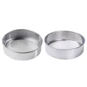 2PCS mesh sifter Sieve Fine Mesh Strainer Flour Sifter Stainless Steel