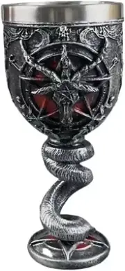 Baphomet Stainless Steel Wine Satanic Ritual Chalice Cup of Abominations Unholy