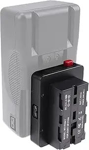 Hersmay D-Tap Mini V Mount Plate to NP-F Dummy Battery V-Mount V-Lock Battery Plate for Sony NP-F550/F970/F960 for Z CAM E2/S6/F6/F8 Cameras, Camera Monitor, Video Light