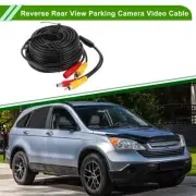 Reverse Rear View Parking Camera Video Cable 20m/65.62ft Black RCA/DC 1 Pcs