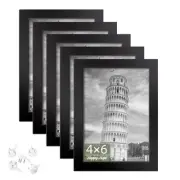4X6 Picture Frame Set of 5 Photo Frames for 4X6 Pictures Wall Gallery Black 4X6