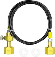 NTSUMI CO2 Tank Filling Station Charging Adapter with 60Inch Hose Fit for Filling Soda Machine CGA320 to CGA320 Threaded CO2 Tank