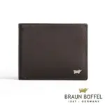 【BRAUN BUFFEL 德國小金牛】台灣總代理 HOMME-M 8卡男夾(網路限定)-黑檀木色/BF306-313-ENY