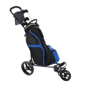 3 Wheel Cart Golf Trolley Foldable Golf Push Pull Buggy w/ Footbrake Scorecard