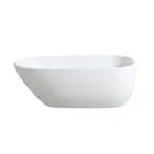 VEDA 1690mm Egg Shape Oval Matte White Acrylic Freestanding Bath Tub