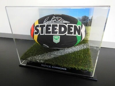 Signed Royce Simmons Penrith Panthers NRL Rugby League Football - Proof COA