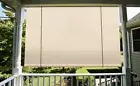 New Roll Up Shade Roller UV Blind Screen Patio Outdoor Deck Gazebo Porch Beige